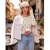 image:imageEkouaer Womens Long Sleeve Shirts Thumb Hole Tops Thermal Fall Clothes  Crew Neck T Shirts Loose Fit Undershirts Layering Casual Work Winter OutfitsPolka Dot Khaki
