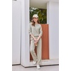 image:imageEkouaer Womens Lounge Sets Long Sleeve Casual Pajama Fall Sleepwear Pockets  Soft Ribbed Knit Pjs Loungewear 2 Piece Outfits Crew neck Curved Hem Fashion 2026 Matching Sets Women ClothingApricot