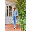 image:imageEkouaer Womens Lounge Sets Long Sleeve Casual Pajama Fall Sleepwear Pockets  Soft Ribbed Knit Pjs Loungewear 2 Piece Outfits Crew neck Curved Hem Fashion 2026 Matching Sets Women ClothingLight Blue