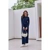 image:imageEkouaer Womens Lounge Sets Long Sleeve Casual Pajama Fall Sleepwear Pockets  Soft Ribbed Knit Pjs Loungewear 2 Piece Outfits Crew neck Curved Hem Fashion 2026 Matching Sets Women ClothingNavy Blue