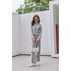 image:imageEkouaer Womens Lounge Sets Long Sleeve Casual Pajama Fall Sleepwear Pockets  Soft Ribbed Knit Pjs Loungewear 2 Piece Outfits Crew neck Curved Hem Fashion 2026 Matching Sets Women ClothingLight Gray