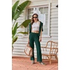 image:imageEkouaer Womens Lounge Sets Long Sleeve Casual Pajama Fall Sleepwear Pockets  Soft Ribbed Knit Pjs Loungewear 2 Piece Outfits Crew neck Curved Hem Fashion 2026 Matching Sets Women ClothingGreen