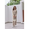 image:imageEkouaer Womens Lounge Sets Long Sleeve Casual Pajama Fall Sleepwear Pockets  Soft Ribbed Knit Pjs Loungewear 2 Piece Outfits Crew neck Curved Hem Fashion 2026 Matching Sets Women ClothingTaupe Gray