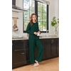 image:imageEkouaer Womens Lounge Sets Long Sleeve Casual Pajama Fall Sleepwear Pockets  Soft Ribbed Knit Pjs Loungewear 2 Piece Outfits Crew neck Curved Hem Fashion 2026 Matching Sets Women ClothingGreen