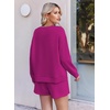 image:imageEkouaer Womens Lounge Sets Pajamas 2026 Fall Long Sleeve TopampShorts XSXXL  Matching 2 Piece SetsFall outfitsLoungewear for TravelVacationAirportHomeDaily WearShorts with PocketsHot Pink