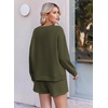 image:imageEkouaer Womens Lounge Sets Pajamas 2026 Fall Long Sleeve TopampShorts XSXXL  Matching 2 Piece SetsFall outfitsLoungewear for TravelVacationAirportHomeDaily WearShorts with PocketsArmy Green