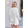image:imageEkouaer Womens Lounge Sets Pajamas 2026 Fall Long Sleeve TopampShorts XSXXL  Matching 2 Piece SetsFall outfitsLoungewear for TravelVacationAirportHomeDaily WearShorts with PocketsLight Grey