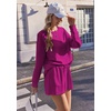 image:imageEkouaer Womens Lounge Sets Pajamas 2026 Fall Long Sleeve TopampShorts XSXXL  Matching 2 Piece SetsFall outfitsLoungewear for TravelVacationAirportHomeDaily WearShorts with PocketsHot Pink