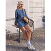 image:imageEkouaer Womens Lounge Sets Pajamas 2026 Fall Long Sleeve TopampShorts XSXXL  Matching 2 Piece SetsFall outfitsLoungewear for TravelVacationAirportHomeDaily WearShorts with PocketsBlue