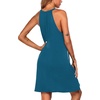 image:imageEkouaer Womens Nightgown Sleeveless Sleepwear V Neck Racerback Sleep Dress  Ladies Night Dress Sexy Pjama Dress Cute Nighties Soft Sleep Shirts for Sleep Home Daily Wear Travel SummerPeacock Blue