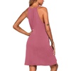 image:imageEkouaer Womens Nightgown Sleeveless Sleepwear V Neck Racerback Sleep Dress  Ladies Night Dress Sexy Pjama Dress Cute Nighties Soft Sleep Shirts for Sleep Home Daily Wear Travel SummerPeach Red
