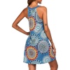 image:imageEkouaer Womens Nightgown Sleeveless Sleepwear V Neck Racerback Sleep Dress  Ladies Night Dress Sexy Pjama Dress Cute Nighties Soft Sleep Shirts for Sleep Home Daily Wear Travel SummerBlue Round Flower