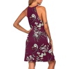 image:imageEkouaer Womens Nightgown Sleeveless Sleepwear V Neck Racerback Sleep Dress  Ladies Night Dress Sexy Pjama Dress Cute Nighties Soft Sleep Shirts for Sleep Home Daily Wear Travel SummerDark Red Print