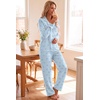 image:imageEkouaer Womens Pajama Sets Long Sleeve Button Down 2 Piece Soft Pjs  Soft 2 Piece Lounge Sets Fall Sleepwear Long Pants With Side Pockets Soft and SkinFriendly FabricPolka Dot Bowblue