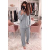 image:imageEkouaer Womens Pajama Sets Long Sleeve Button Down 2 Piece Soft Pjs  Soft 2 Piece Lounge Sets Fall Sleepwear Long Pants With Side Pockets Soft and SkinFriendly FabricLight Grey