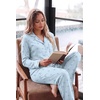 image:imageEkouaer Womens Pajama Sets Long Sleeve Button Down 2 Piece Soft Pjs  Soft 2 Piece Lounge Sets Fall Sleepwear Long Pants With Side Pockets Soft and SkinFriendly FabricPolka Dot Bowblue