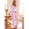 image:imageEkouaer Womens Pajama Sets Long Sleeve Button Down 2 Piece Soft Pjs  Soft 2 Piece Lounge Sets Fall Sleepwear Long Pants With Side Pockets Soft and SkinFriendly FabricStriped Bowpink