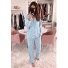 image:imageEkouaer Womens Pajama Sets Long Sleeve Button Down 2 Piece Soft Pjs  Soft 2 Piece Lounge Sets Fall Sleepwear Long Pants With Side Pockets Soft and SkinFriendly FabricPolka Dot Bowblue
