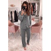 image:imageEkouaer Womens Pajama Sets Long Sleeve Button Down 2 Piece Soft Pjs  Soft 2 Piece Lounge Sets Fall Sleepwear Long Pants With Side Pockets Soft and SkinFriendly FabricDark Grey