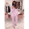 image:imageEkouaer Womens Pajama Sets Long Sleeve Button Down 2 Piece Soft Pjs  Soft 2 Piece Lounge Sets Fall Sleepwear Long Pants With Side Pockets Soft and SkinFriendly FabricStriped Bowpink