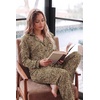 image:imageEkouaer Womens Pajama Sets Long Sleeve Button Down 2 Piece Soft Pjs  Soft 2 Piece Lounge Sets Fall Sleepwear Long Pants With Side Pockets Soft and SkinFriendly FabricLeopard