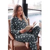 image:imageEkouaer Womens Pajama Sets Long Sleeve Button Down 2 Piece Soft Pjs  Soft 2 Piece Lounge Sets Fall Sleepwear Long Pants With Side Pockets Soft and SkinFriendly FabricGrey Star