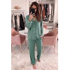 image:imageEkouaer Womens Pajama Sets Long Sleeve Button Down 2 Piece Soft Pjs  Soft 2 Piece Lounge Sets Fall Sleepwear Long Pants With Side Pockets Soft and SkinFriendly FabricGreen