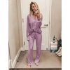 image:imageEkouaer Womens Pajama Sets Long Sleeve Button Down 2 Piece Soft Pjs  Soft 2 Piece Lounge Sets Fall Sleepwear Long Pants With Side Pockets Soft and SkinFriendly FabricLilac