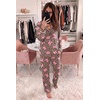 image:imageEkouaer Womens Pajama Sets Long Sleeve Button Down 2 Piece Soft Pjs  Soft 2 Piece Lounge Sets Fall Sleepwear Long Pants With Side Pockets Soft and SkinFriendly FabricLeopard Bow