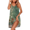 image:imageEkouaer Womens Nightgown Sleeveless Sleepwear V Neck Racerback Sleep Dress  Ladies Night Dress Sexy Pjama Dress Cute Nighties Soft Sleep Shirts for Sleep Home Daily Wear Travel SummerGreen Floral
