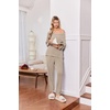 image:imageEkouaer Lounge Sets for Women Long Sleeve Ribbed Knit Pajama Set  Soft Warm Fall Winter Outfits 2026 V Neck Long Sleeve Tops Long Pants with Pockets 2 Piece Loungewear Home WearDark Gray