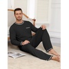 image:imageEkouaer Mens Long Sleeve TShirt Pajama Set Soft 2 Piece Lounge Set  Lightweight Long Sleeve Shirts and Bottoms Soft Comfy Sleep Sets2 Pieces LoungewearCrew NeckBlack