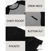image:imageEkouaer Mens Pajamas Set Bamboo Viscose Short Sleeve Pjs Sets  Soft Moisture Wicking Lightweight Summer Button Fly Sleepwear with Pockets for lounging at home Running ReadingBlack Grey