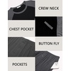 image:imageEkouaer Mens Pajamas Set Bamboo Viscose Short Sleeve Pjs Sets  Soft Moisture Wicking Lightweight Summer Button Fly Sleepwear with Pockets for lounging at home Running ReadingBlack Dark Grey