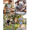 image:imageEkouaer Mens Pajamas Set Bamboo Viscose Short Sleeve Pjs Sets  Soft Moisture Wicking Lightweight Summer Button Fly Sleepwear with Pockets for lounging at home Running ReadingBlack Grey