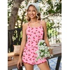 image:imageEkouaer Womens Cami Pajama Sets 2 Piece Ribbed Knit PJs  Sleeveless Soft loungewear great choice for weddings bridal parties honeymoons and any romantic occasionsCherry