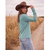 image:imageEkouaer Womens Casual Shirts Long Sleeve Tops Thermal Tshirts Fall Clothes  Crewneck Breathable Comfort Lightweight Workout Basic Tees Solid or Graphic Tshirts 2026 Fashion OutfitCadet Blue