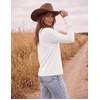 image:imageEkouaer Womens Casual Shirts Long Sleeve Tops Thermal Tshirts Fall Clothes  Crewneck Breathable Comfort Lightweight Workout Basic Tees Solid or Graphic Tshirts 2026 Fashion OutfitWhite