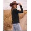 image:imageEkouaer Womens Casual Shirts Long Sleeve Tops Thermal Tshirts Fall Clothes  Crewneck Breathable Comfort Lightweight Workout Basic Tees Solid or Graphic Tshirts 2026 Fashion OutfitBlack