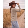 image:imageEkouaer Womens Casual Shirts Long Sleeve Tops Thermal Tshirts Fall Clothes  Crewneck Breathable Comfort Lightweight Workout Basic Tees Solid or Graphic Tshirts 2026 Fashion OutfitGrey