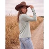 image:imageEkouaer Womens Casual Shirts Long Sleeve Tops Thermal Tshirts Fall Clothes  Crewneck Breathable Comfort Lightweight Workout Basic Tees Solid or Graphic Tshirts 2026 Fashion OutfitLight Green