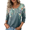 image:imageEkouaer 34 Sleeve Womens Tops Scoop Neck T Shirts 2026 Casual Basic Tees  Casual TopsCute Basic Tops Vacation OutfitsComfy Basic TeesLoose Fit Tops For AllSeason Daily Wearavailable in S3XLFlower Printwf71