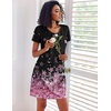 image:imageEkouaer 3 Pack Nightgowns for Women Short Sleeve Sleepshirt Night Shirts  Button Down Nightshirts Soft Pajama Dress Casual Sleepwear VNeck Sleep Dress Night Gowns for Sleep Home Daily Wear TravelBlackSparkling BranchesCherry Blossoms