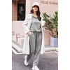image:imageEkouaer Lounge Sets for Women 2 Piece Outfits 2026 Long Sleeve Top with PantsLight Grey