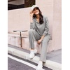 image:imageEkouaer Lounge Sets for Women 2 Piece Outfits 2026 Long Sleeve Top with PantsLight Grey