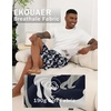 image:imageEkouaer Mens Pajama Shorts Soft Sleepwear Bottoms Pj Shorts with Pocket  Drawstring Elastic Waistband Sleep PantsSummerFallFunny PrintBeach Vacation OutfitGift For BirthdayAnniversaryHusbandBlack and Navy Blue Print