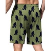 image:imageEkouaer Mens Pajama Shorts Soft Sleepwear Bottoms Pj Shorts with Pocket  Drawstring Elastic Waistband Sleep PantsSummerFallFunny PrintBeach Vacation OutfitGift For BirthdayAnniversaryHusbandArmy Green Bigfoot