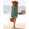image:imageEkouaer Nightgowns for Women Bamboo Viscose Night Dress Sleeveless Chemise  Womens Spaghetti Strap Night GownSexy Lingerie Babydoll Sleep DressCami SleepwearSummer Pajama DressLace SleepshirtDark Green
