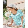 image:imageEkouaer Nightgowns for Women Cotton Long Night Gown Short Sleeve Nightdress  House Dress For Women With PocketsButton SleepshirtsLadies Summer SleepwearSoft Night DressVictorian SleepdressLine Drawing Flowers