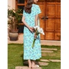 image:imageEkouaer Nightgowns for Women Cotton Long Night Gown Short Sleeve Nightdress  House Dress For Women With PocketsButton SleepshirtsLadies Summer SleepwearSoft Night DressVictorian SleepdressLine Drawing Flowers